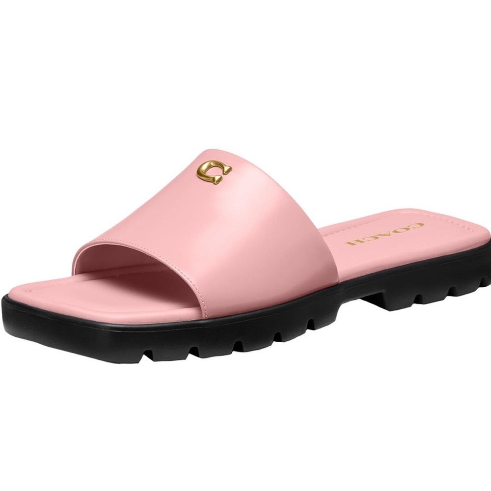 Coach Pink Slide Sandals Comfortable Casual Footwear